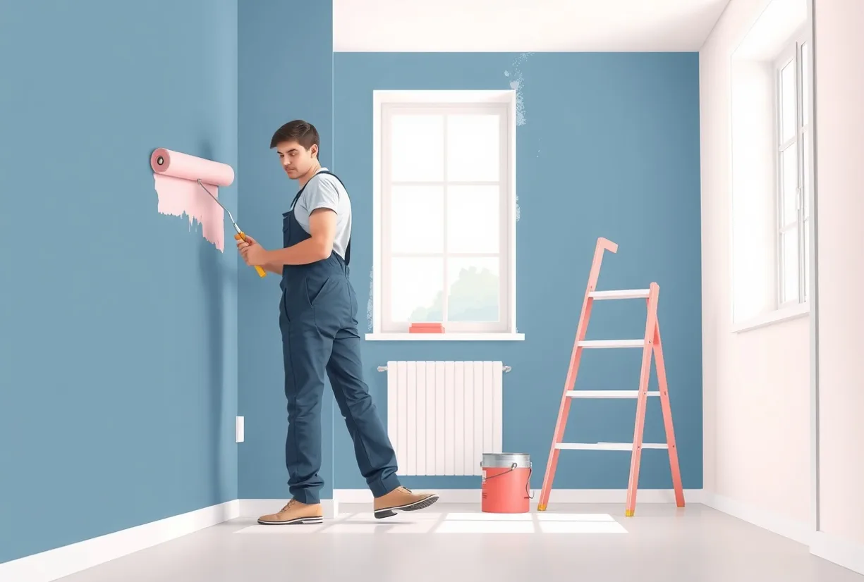 Peintre Lanester 56600 en intervention sur un chantier